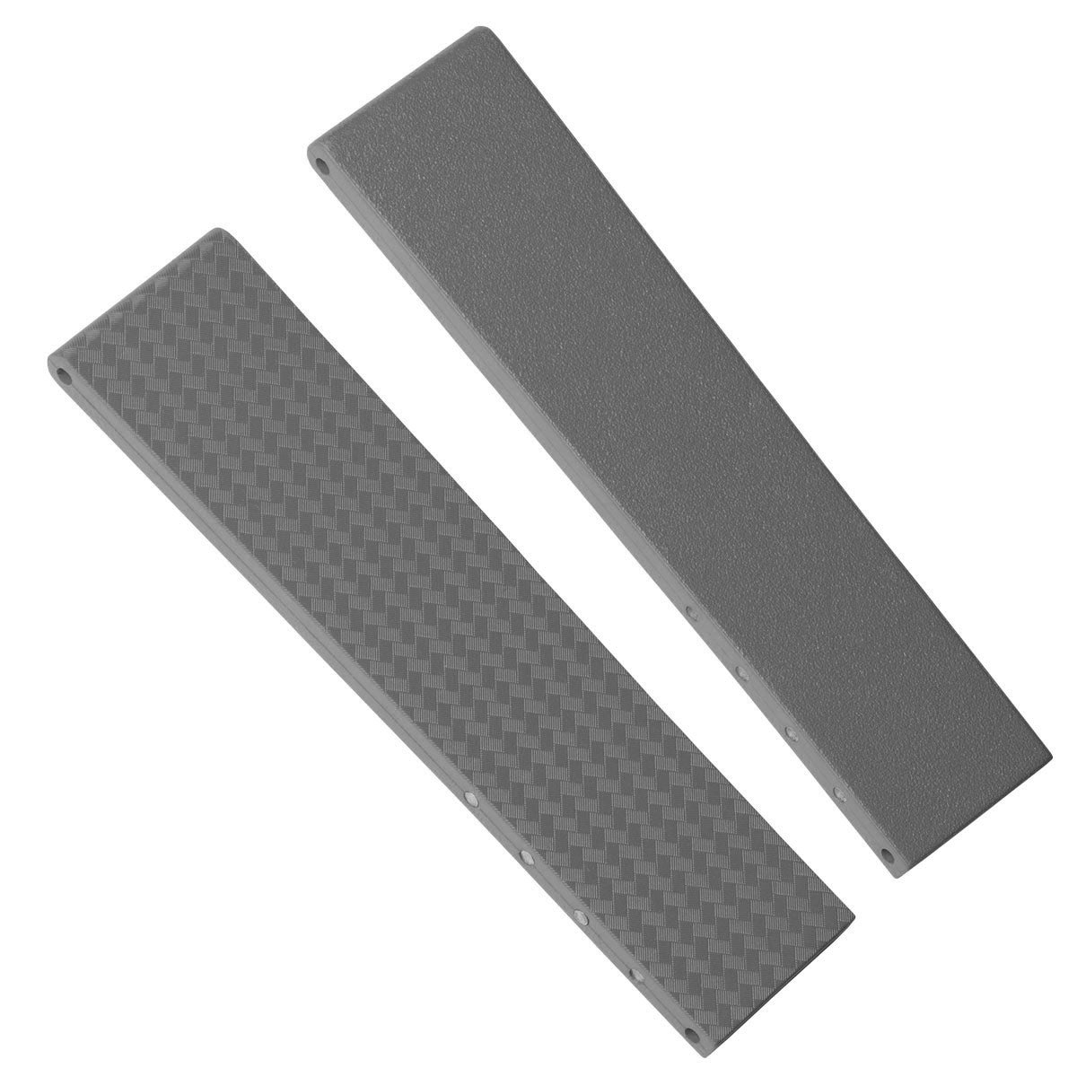 400 CTS Italian Rubber Divers Reversible Watch Strap - Cloud Grey - Brushed / Polished