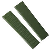 400 CTS Italian Rubber Divers Reversible Watch Strap - Military Green - Brushed / Polished