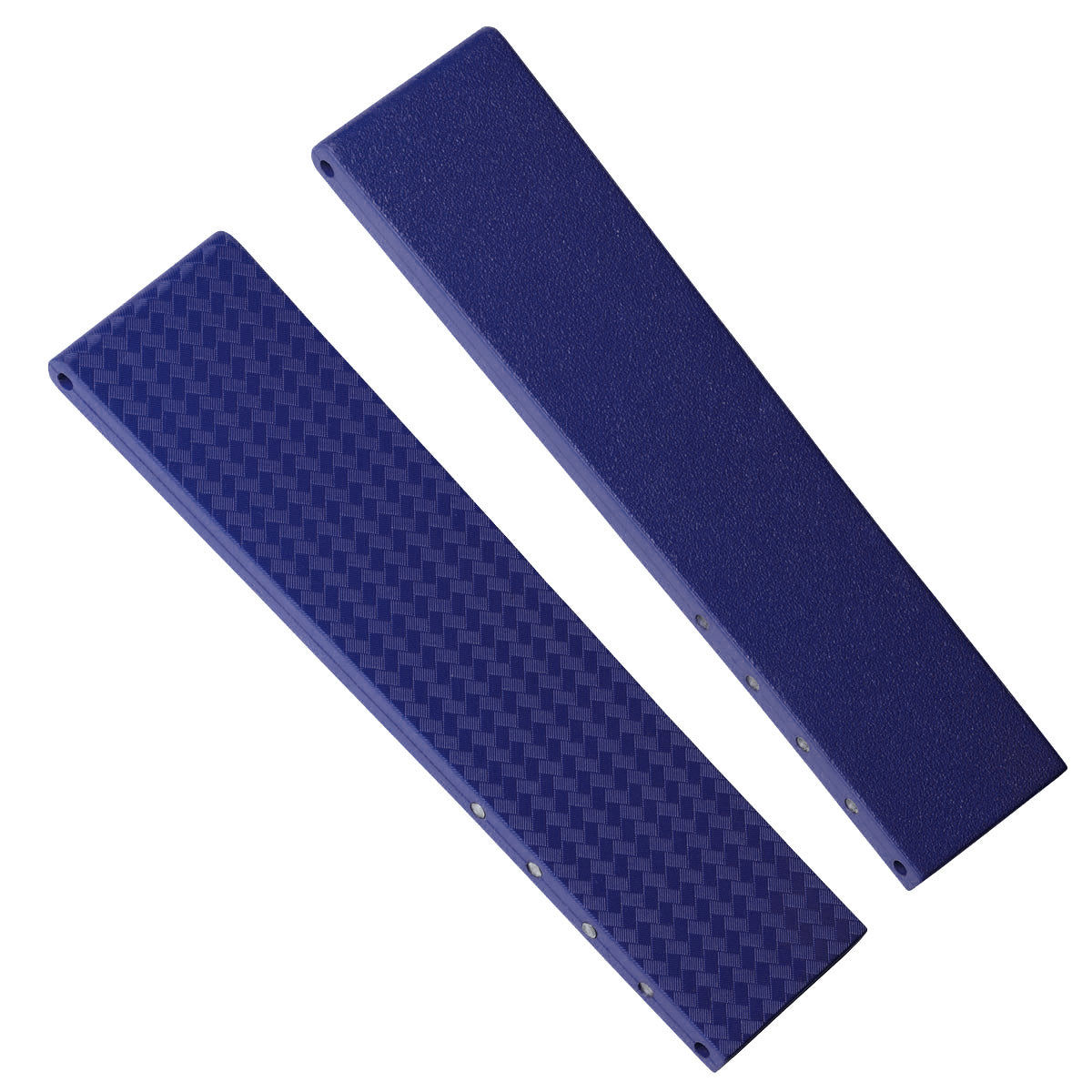 400 CTS Italian Rubber Divers Reversible Watch Strap - Royal Blue - Brushed / Polished
