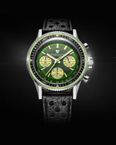 Nivada Grenchen Chronoking Racing II Green - Black Racing Strap