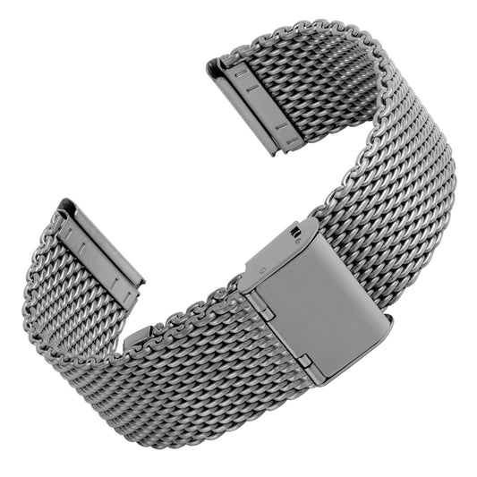 Classic Style Stainless Steel Milanese Mesh Watch Strap - Satin - New/Old Stock