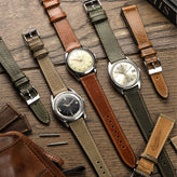 Radstock Missouri Vintage Leather Watch Strap - Blue