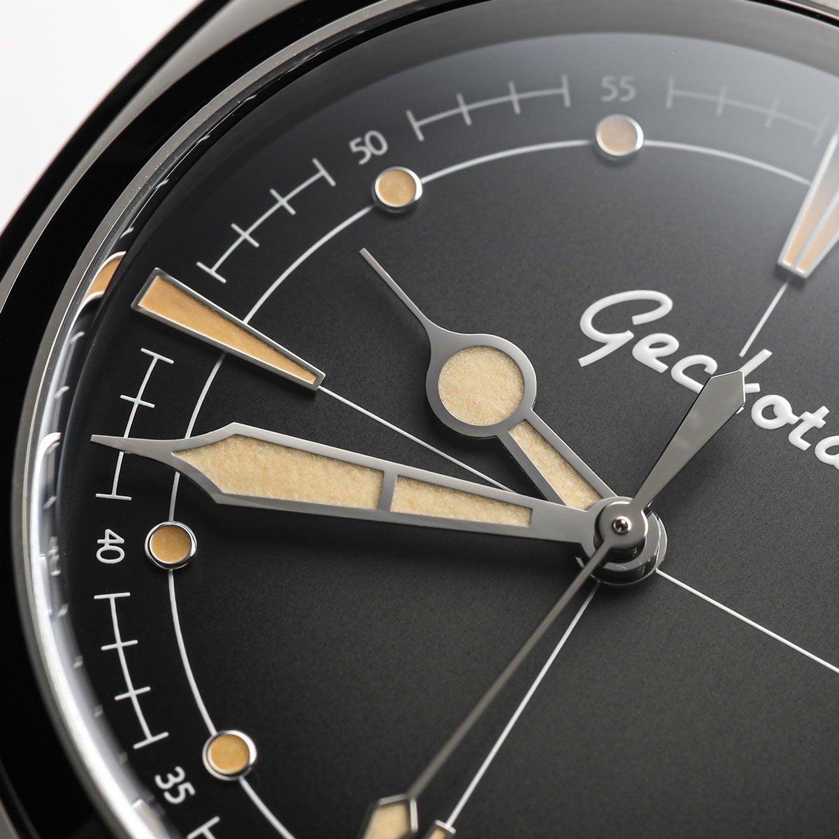 Geckota Pioneer Automatic Watch Brushed Black Dial