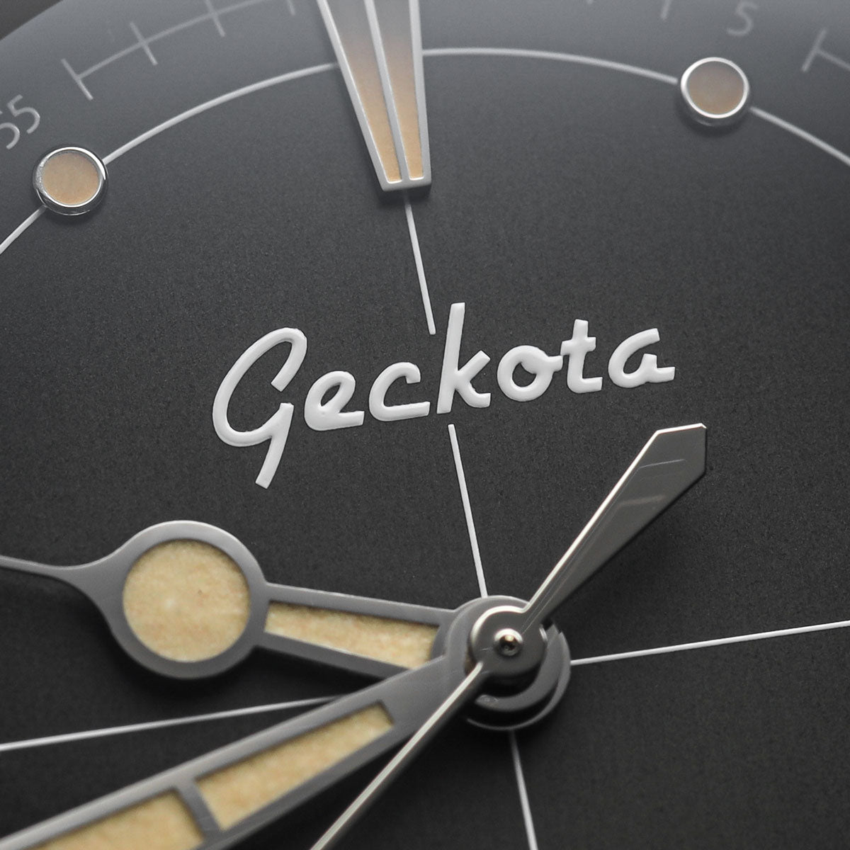 Geckota Pioneer Automatic Watch Brushed Black Dial