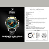 Nivada Grenchen Chronoking Mecaquartz Racing Green - 38mm - Beads of Rice