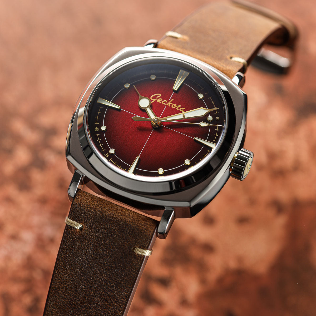 Geckota Pioneer Automatic Watch Red Edition