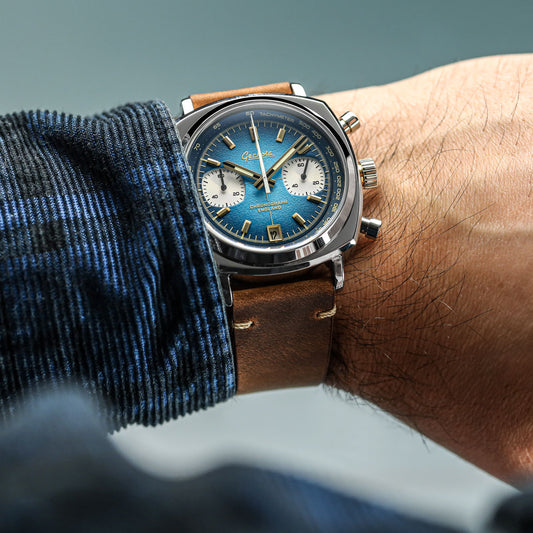 Geckota Chronotimer Chronograph Watch Deep Blue Fumé Dial