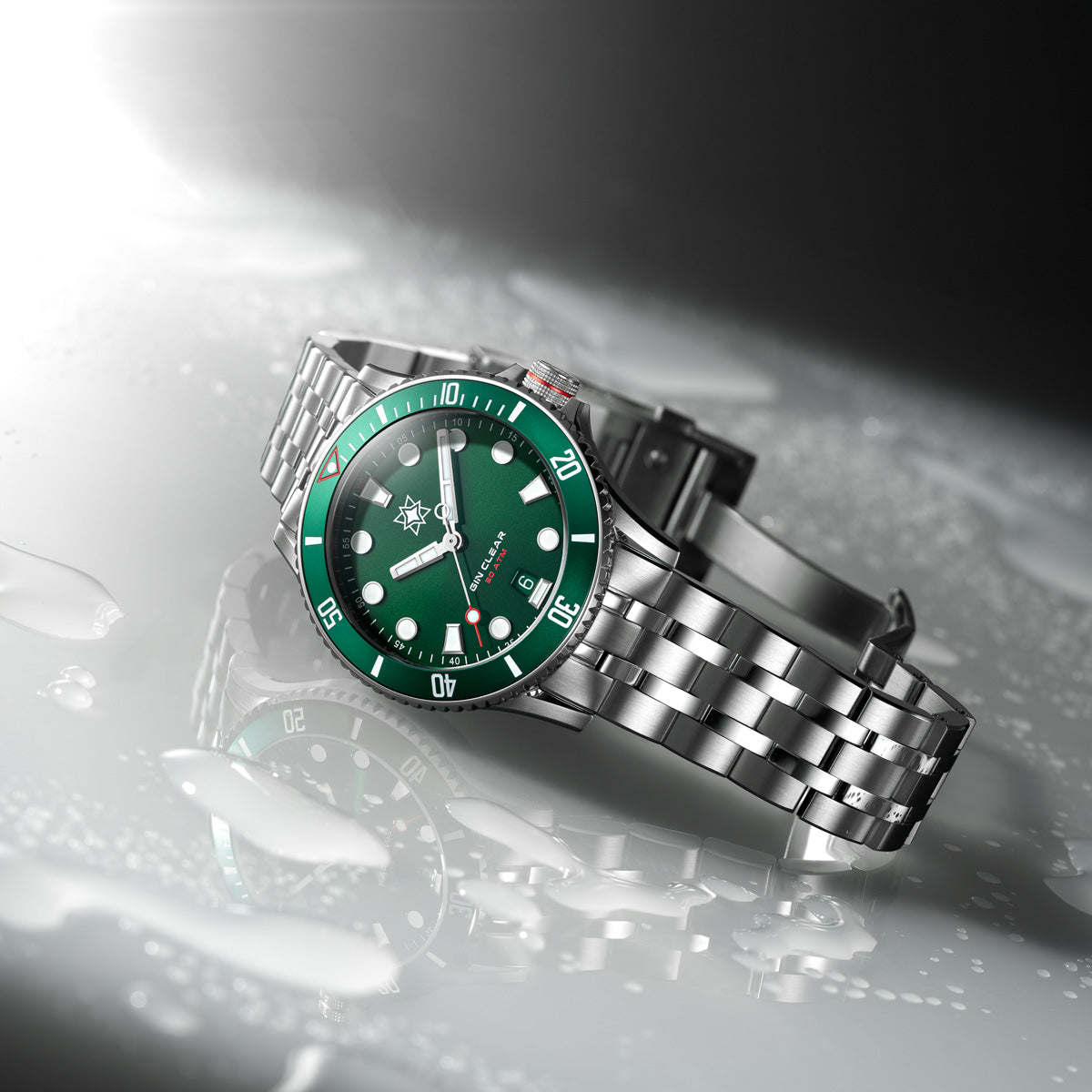 Second Hour Gin Clear Mk3 - Emerald Dial