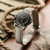 Endurance Rubber Deployant Watch Strap - Sandstone Beige on Tudor