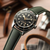 Endurance FKM Rubber - Cargo Green on Tudor Black Bay 58