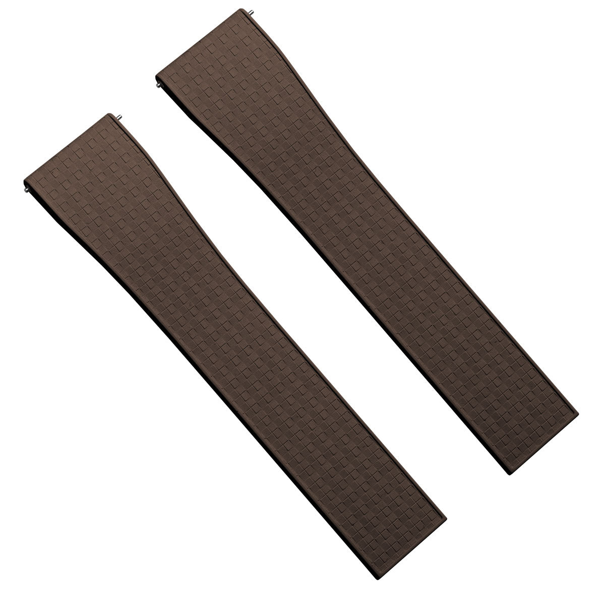 Mosaic CTS Rubber Watch Strap - Chocolate Brown