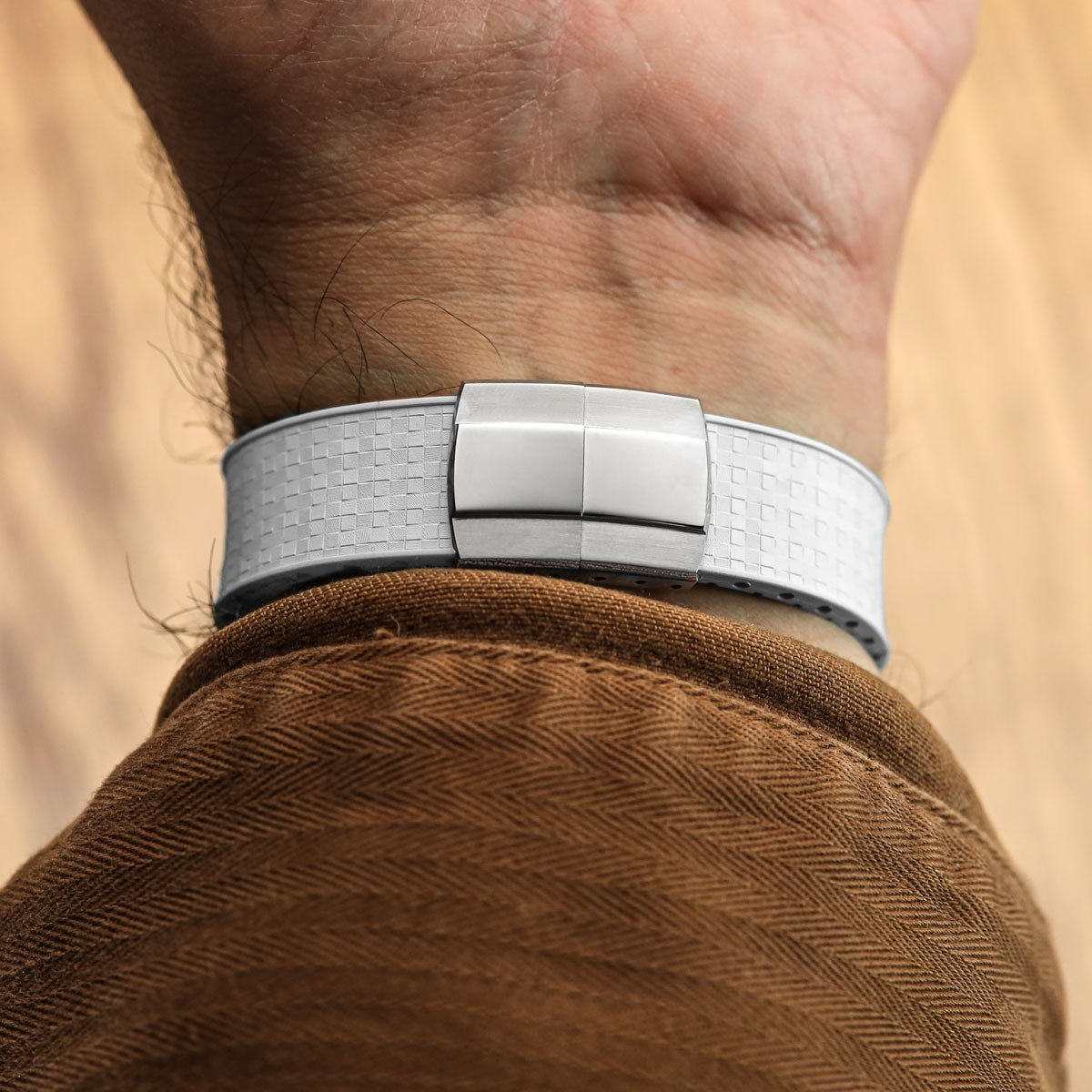 Mosaic CTS Rubber Watch Strap -  White