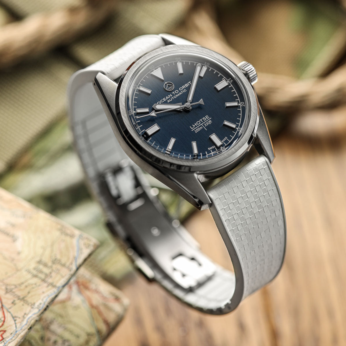 Mosaic CTS Rubber Watch Strap - Spanish Orange