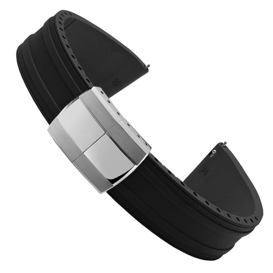 Radius CTS Rubber Watch Strap - Jet Black