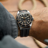 Radius CTS Rubber Watch Strap - Jet Black
