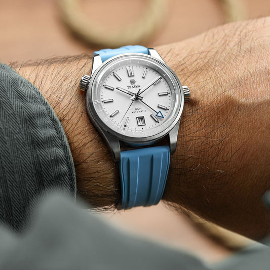 Radius CTS Rubber Watch Strap - Sky Light Blue