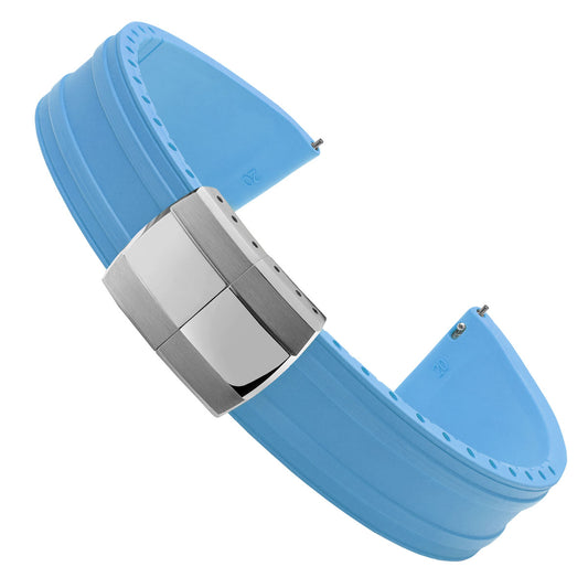 Radius CTS Rubber Watch Strap - Sky Light Blue