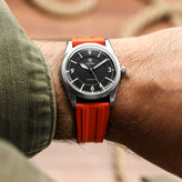 Radius CTS Rubber Watch Strap - Spanish Orange