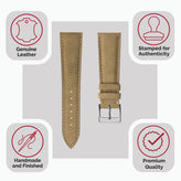 Laverton Padded Alcantara Handmade Watch Strap - Camel