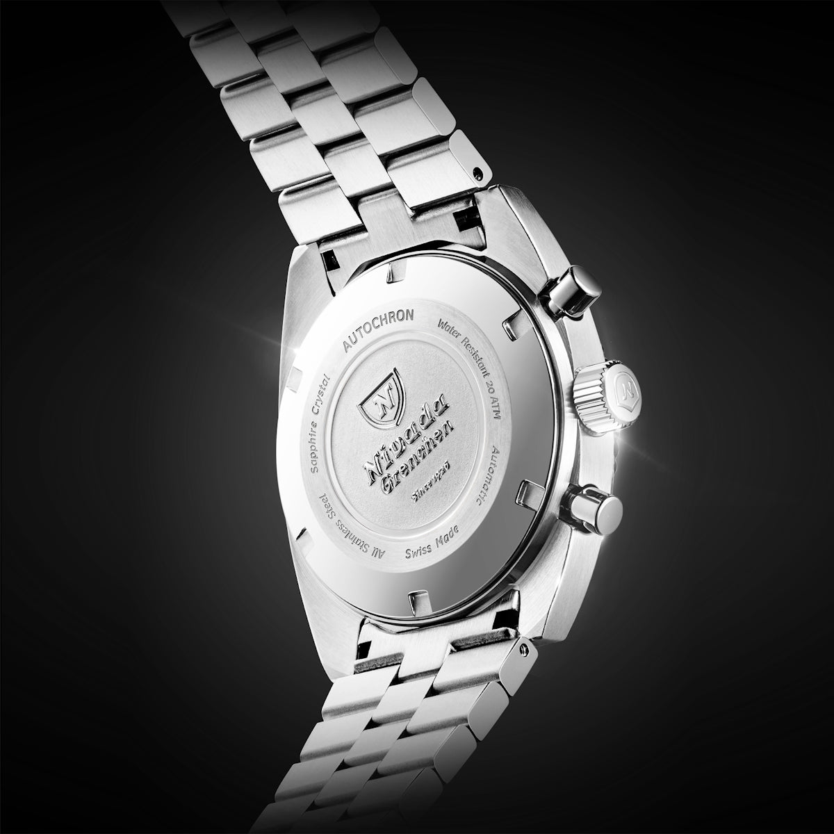 Nivada Grenchen Autochron Orange - Bracelet
