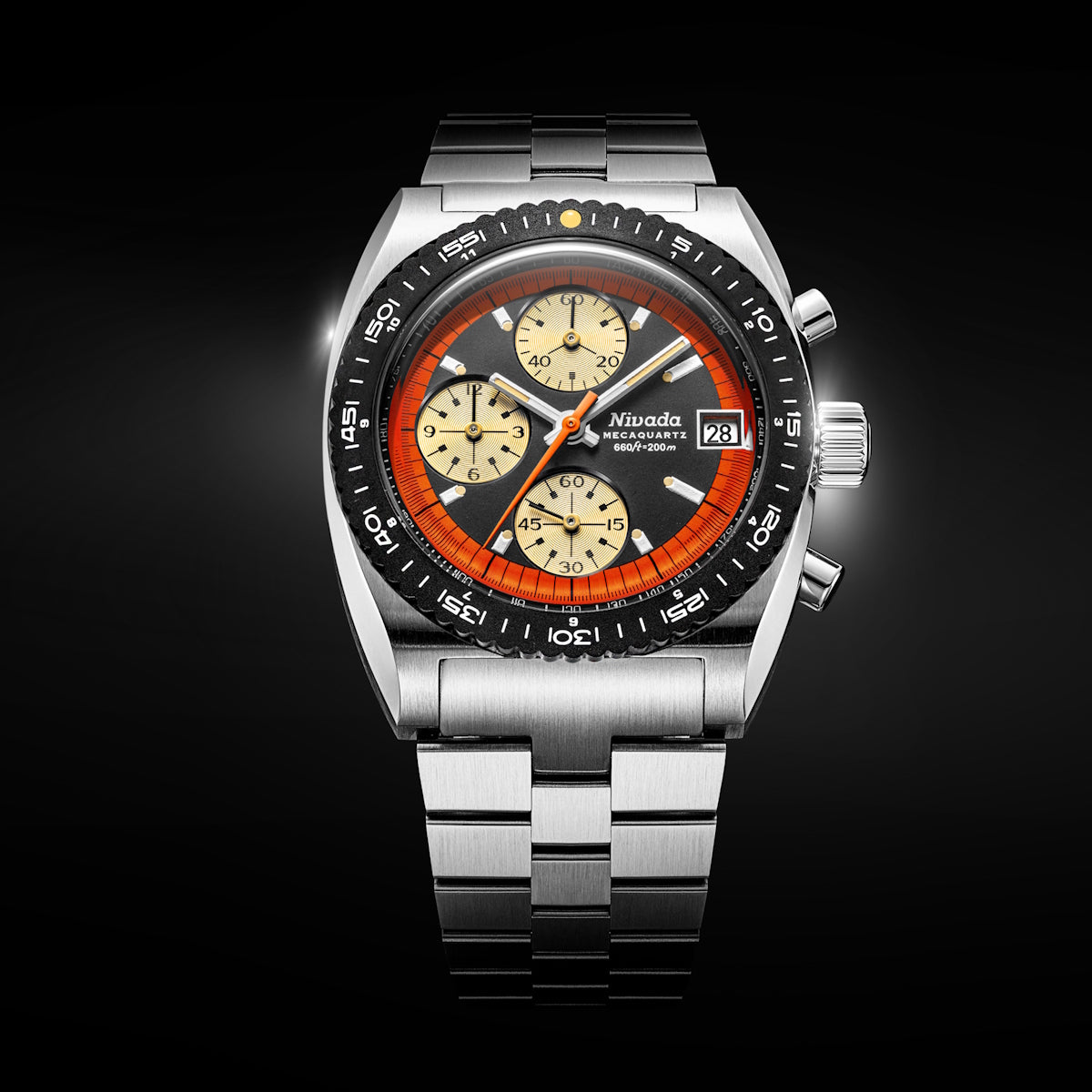 Nivada Grenchen Autochron Orange - Bracelet