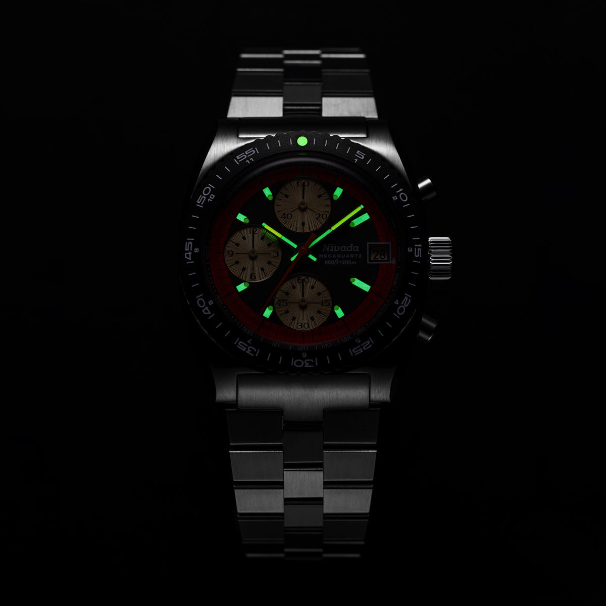 Nivada Grenchen Autochron Orange - Bracelet