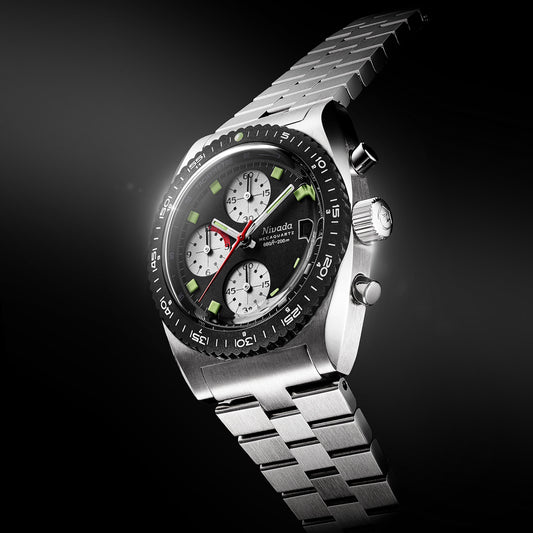 Nivada Grenchen Autochron Reverse Panda - Bracelet