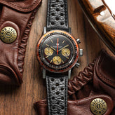 Nivada Grenchen Chronoking Racing II Black Amber - Black Racing Strap