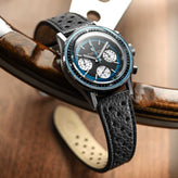 Nivada Grenchen Chronoking Racing II Blue - Black Racing Strap