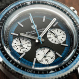 Nivada Grenchen Chronoking Racing II Blue - Black Racing Strap
