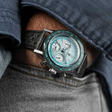 Nivada Grenchen Chronoking Racing II Grey - Black Racing Strap