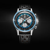 Nivada Grenchen Chronoking Racing II Blue - Black Racing Strap