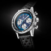 Nivada Grenchen Chronoking Racing II Blue Lagoon - Black Racing Strap