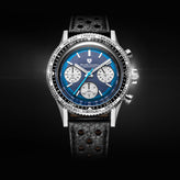 Nivada Grenchen Chronoking Racing II Blue Lagoon - Black Racing Strap