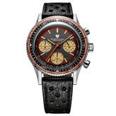 Nivada Grenchen Chronoking Racing II Black Amber - Black Racing Strap