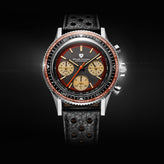 Nivada Grenchen Chronoking Racing II Black Amber - Black Racing Strap
