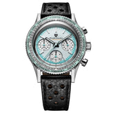 Nivada Grenchen Chronoking Racing II Grey - Black Racing Strap