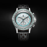 Nivada Grenchen Chronoking Racing II Grey - Black Racing Strap