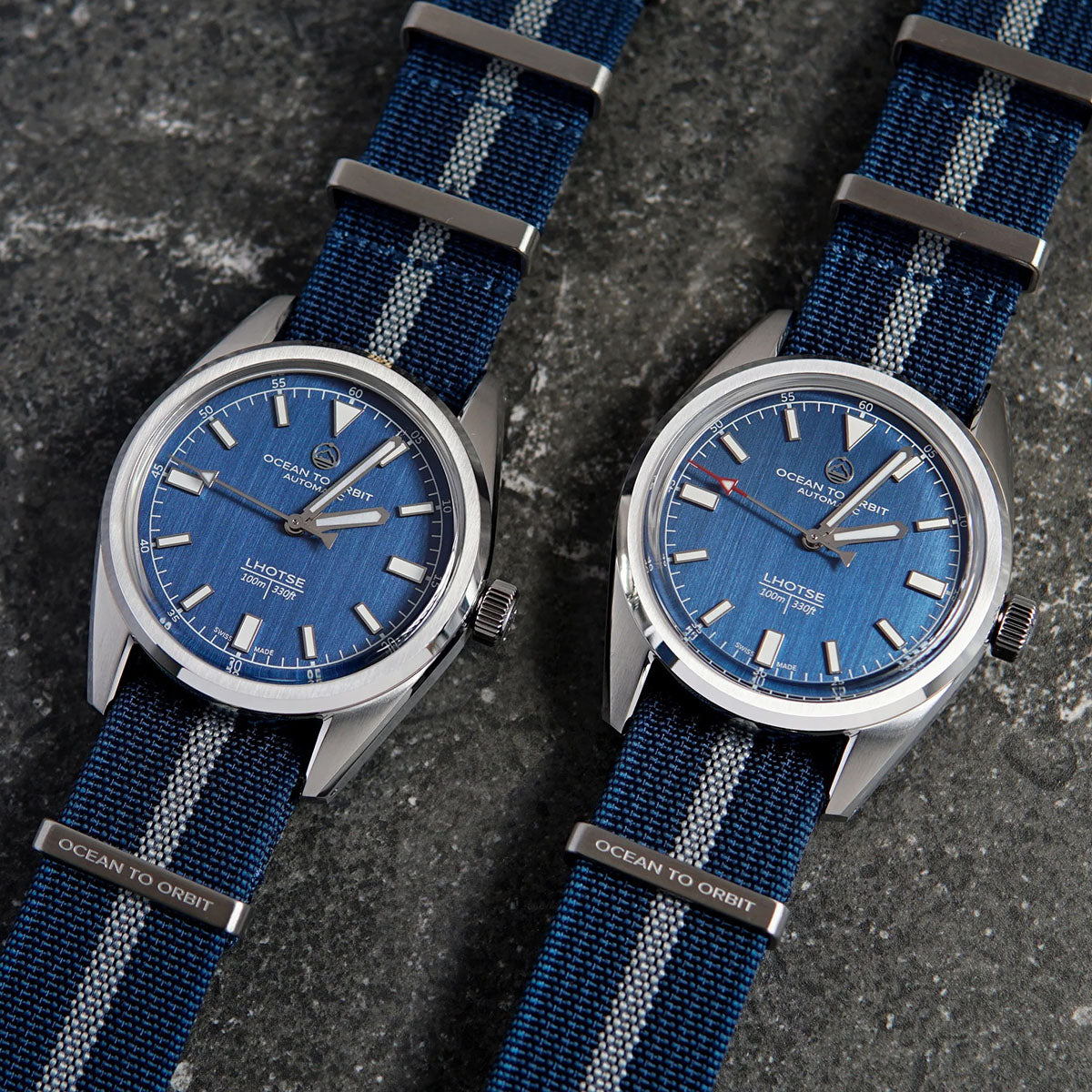Ocean To Orbit LHOTSE Blue Steel 38.5mm Nylon Strap