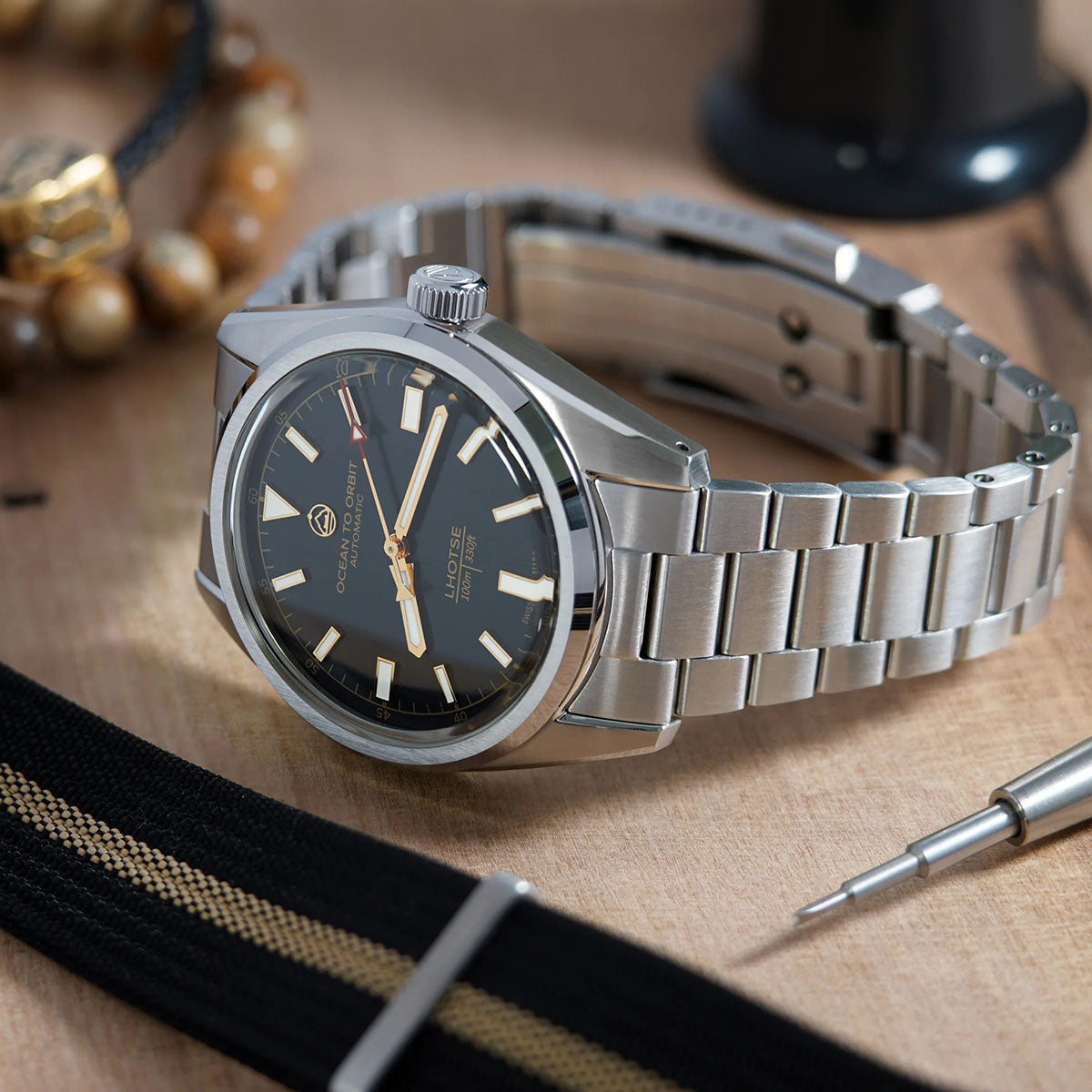 Ocean To Orbit LHOTSE Heritage Steel 38.5mm Bracelet