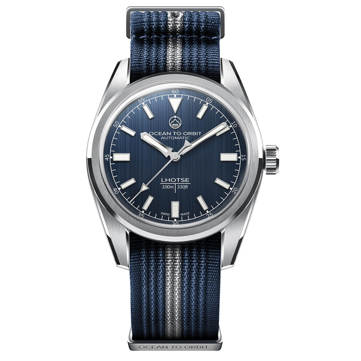 Ocean To Orbit LHOTSE Blue Steel 38.5mm Nylon Strap
