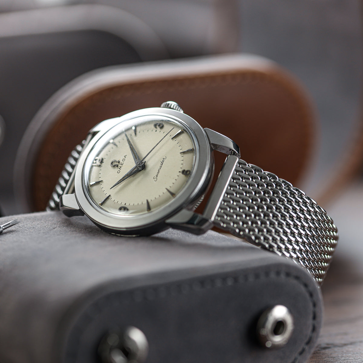 Classic Style Stainless Steel Milanese Mesh Watch Strap - Satin - New/Old Stock