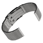 Old Stock German Thick 316L Stainless Premium Mesh Watch Bracelet - Polished