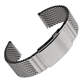 Old Stock German Thick 316L Stainless Premium Mesh Watch Bracelet - Polished