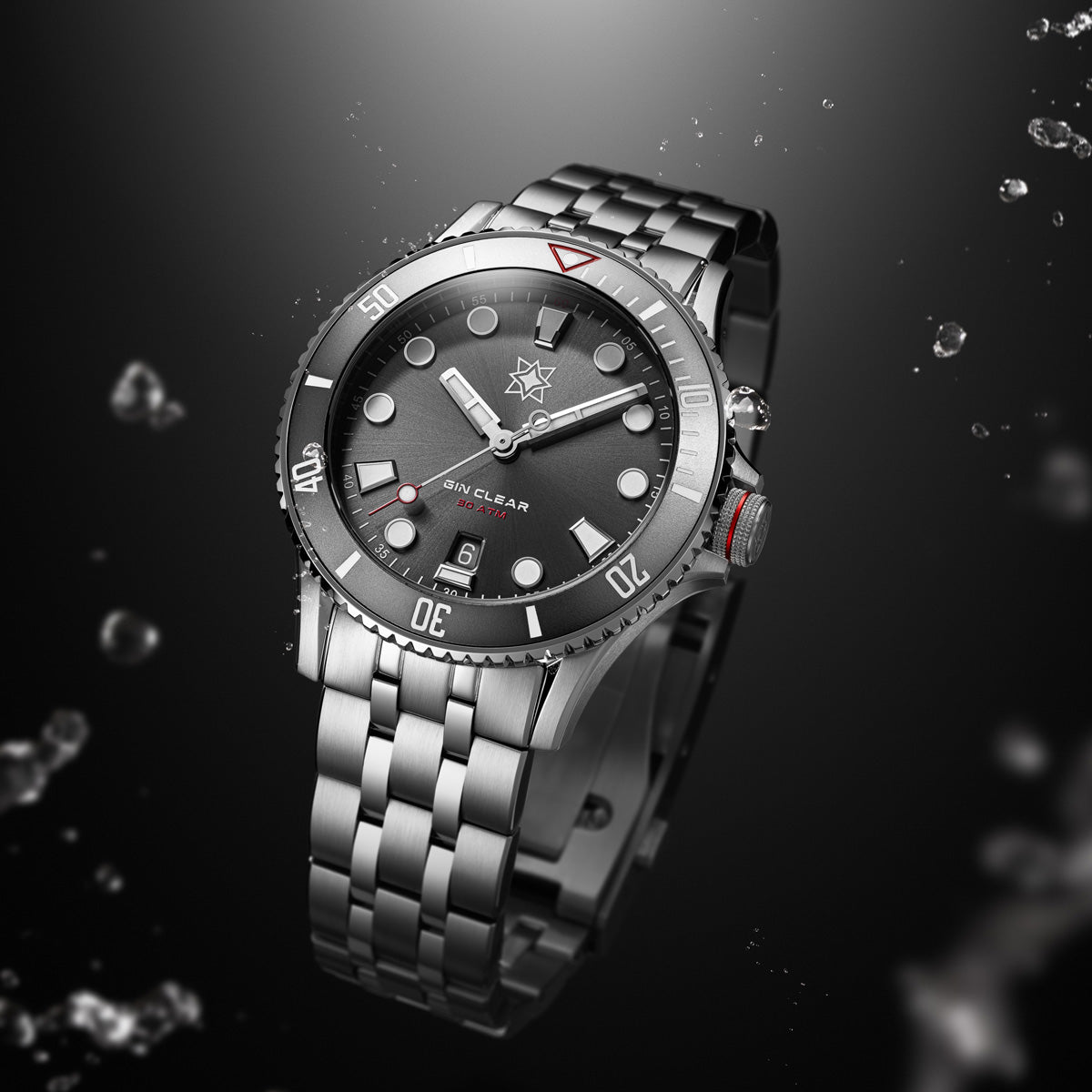 Second Hour Gin Clear Mk3 - Rhodium Dial