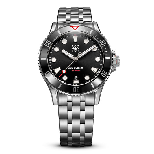 Second Hour Gin Clear Mk3 - Black Dial