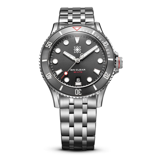 Second Hour Gin Clear Mk3 - Rhodium Dial