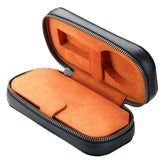 WatchGecko Dual Travel Watch Case - Navy Blue / Orange