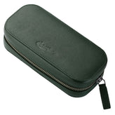 WatchGecko Dual Travel Watch Case - Green / Beige
