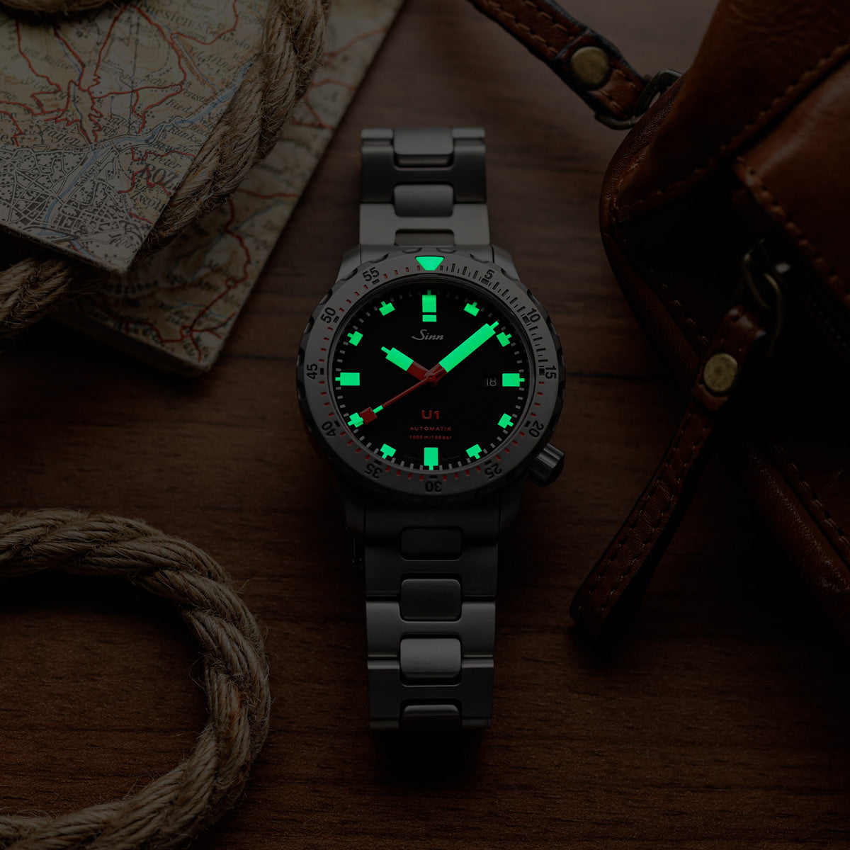 Sinn U1 Automatic Divers Watch - Black Dial - Solid Bracelet